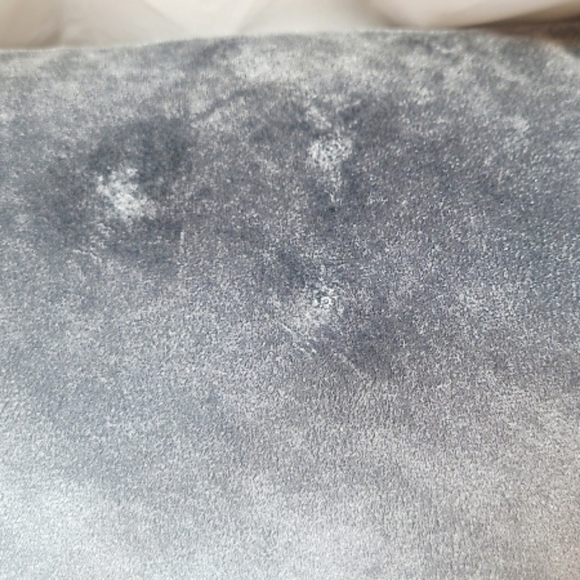 Elite Home Gray Ribbed Velvet Accent Lumbar Pillow 23x12" - Picture 7 of 7